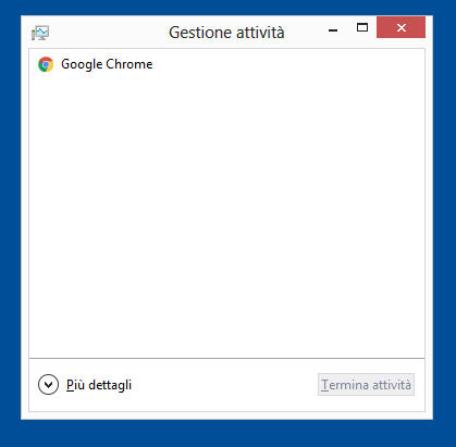 finestra gestione attività